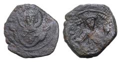 Ancient Coins - Andronicus I Comnenus Æ20mm 5g  Tetarteron. Thessalonica, AD 1183-1185. Bust of the Virgin Mary facing, orans, medallion with bust of Christ on her chest