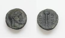Ancient Coins - SICILY, Syracuse. Roman rule. After 212 BC. Æ 12mm, 1,6g, Laureate head of Apollo right / Tripod