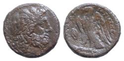 Ancient Coins - PTOLEMAIC KINGS of EGYPT. Ptolemy II Philadelphos. 285-246 BC. Æ (25mm, 15.2 g, ). Uncertain mint in Sicily. Struck circa 264–263 BC. Laureate head of Zeus , Eagle