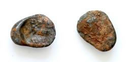 Ancient Coins - Lead  SEAL, Roman. 1st-3rd centuries. Seal (Lead, 16mm, 2,6g). Lion seated to  to right