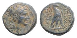 Ancient Coins - SELEUKID KINGS of SYRIA. Antiochos IV Epiphanes. 175-164 BC. Æ 20mm, 10g, Antioch on the Orontes mint Struck autumn 169-summer/autumn 168 BC. Radiate and diademed head of Antiochos