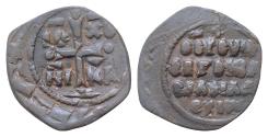 Ancient Coins - ALEXIUS I, Comnenus. 1081-1118. Æ Follis (28mm, 6,5g, ). Thessalonica mint. IC-XC/NI-KA, cross standing on two steps, with globule at each extremity