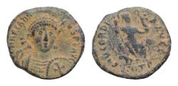 Ancient Coins - Arcadius. A.D. 383-408. AE16mm, 2,4g, helmeted and cuirassed bust of Arcadius