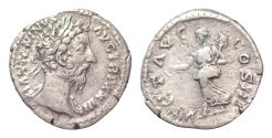 Ancient Coins - Marcus Aurelius, AD 161-180. AR, Denarius. 3,1 g. 18.6 mm. Rome.  M ANTONINVS AVG TR P XXIIII. Head of Marcus Aurelius, laureate, right. VICT AVG COS III. Victory