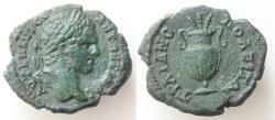Ancient Coins - THRACE. Traianopolis. Caracalla, 198-217. Assarion Bronze, 18 mm, 3g, . AYT K M AYP CE ANTΩNEINOC Laureate head of Caracalla to right. Rev. TPAIANOΠOΛEITΩN Amphora