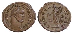 Ancient Coins - Maximinus II, as Caesar, 305-309 AD. AE Follis (26mm, 5,8 g.). Alexandria, 308-309 AD. GAL VAL MAXIMINVS NOB CAES Laureate head of Maximinus II to right. Rev. GENIO CAESARIS
