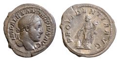 Ancient Coins - Severus Alexander AD 222-235. Rome Denar AR 20mm., 2,9g. IMP ALEXANDER PIVS AVG, laureate bust right, with slight drapery / PROVIDE-NTIA AVG