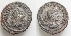 Ancient Coins - Vabalathus. Usurper of Syria  A.D. 268-272. Silvered AE20mm 3,58g. Antoninianus , bust of Aurelian