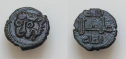 World Coins - Italy, Kingdom of Sicily. Guglielmo II il Buono. Æ Follaro. Messina, AD 1166-1189. Second coinage. Messina mint. Head of lion facing