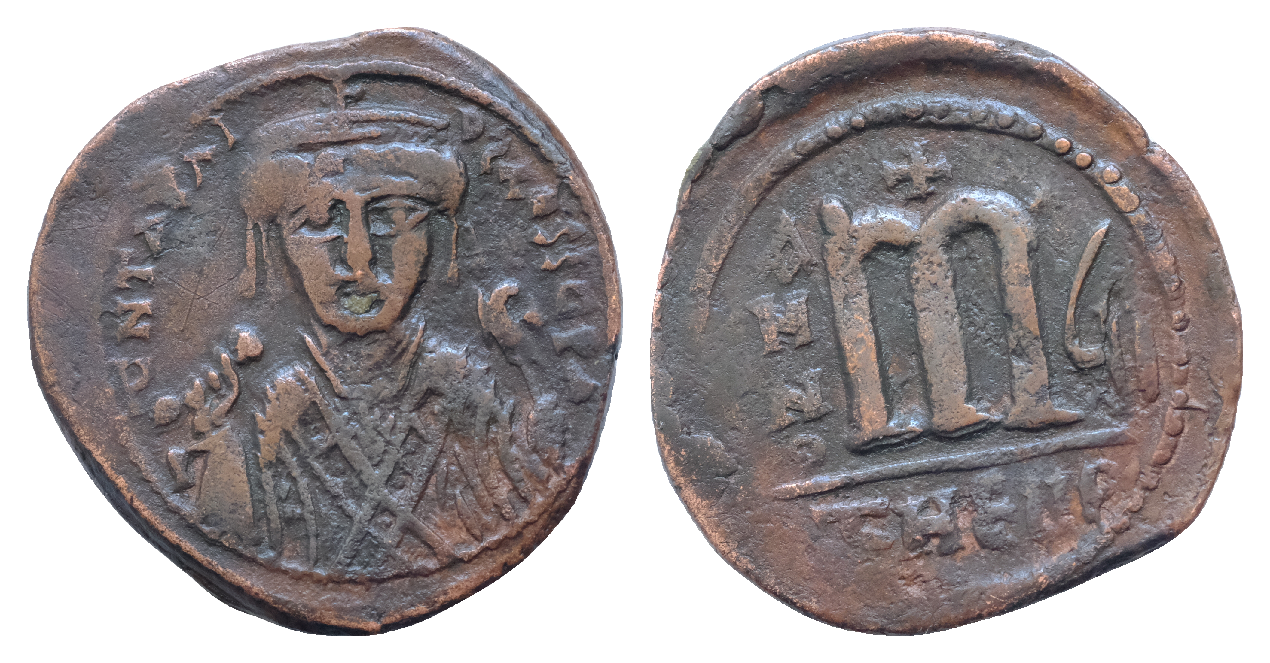 Maurice Tiberius (582-602) AE Follis 30 mm, 12g Theopolis (Antioch