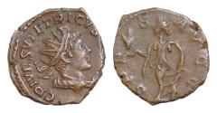 Ancient Coins - Tetricus II, Romano-Gallic Emperor, 273-274. Antoninianus (Bronze, 18 mm, 3,06g, ), Treveri, 274. C PIV ESV TETRICVS CAES Radiate and draped bust of Tetricus II to right.  SPES AVG