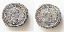 Ancient Coins - Vabalathus. Usurper of Syria  A.D. 268-272. Silvered AE20mm 3,55g. Antoninianus , bust of Aurelian