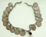 World Coins - Unique . Crusaders period. Lot of 17 silver French and Venetian  Cyprus coins from the 12th -13th century AD . made into a necklace. Good Very Fine. Extremely rare  62 grams silver