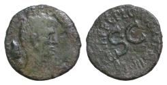 Ancient Coins - Octavian as Augustus, 27 BC – 14 AD C Plotius Rufus. As 15 BC, Æ 25mm 10.6g. Bare head r. Rev. Legend around SC