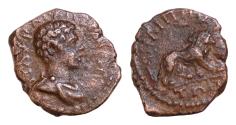 Ancient Coins - THRACE, Philippopolis. Caracalla. AD 198-217. Æ 18mm 3g Lion Wallking r. Unpublished var. R4 Varbanov1576 ,