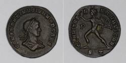 Ancient Coins - Constantine II. Claritas Reipublicae. Sol holding whip. RIC VII Ticinum 80. RARE