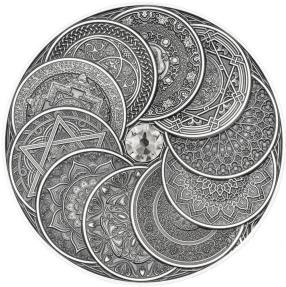 MANDALA ART 5 Oz Silver Coin 10$ Fiji 2024 | Mints