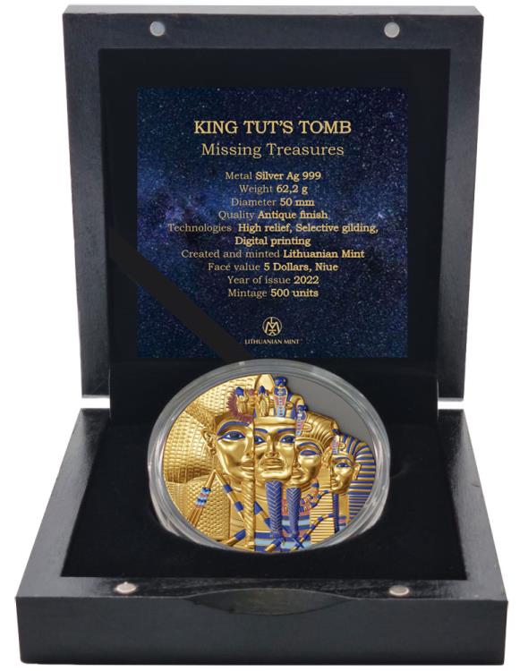 KING TUT'S TOMB 2 Oz Silver Coin 5$ Niue 2022 | Mints