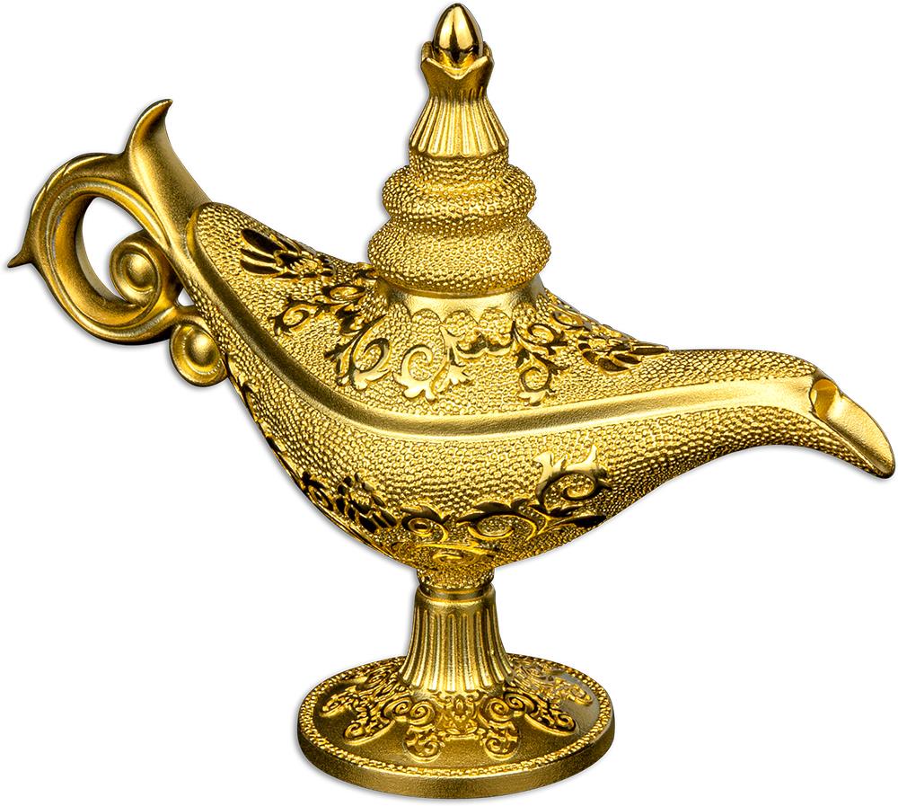 ALADDIN MAGIC LAMP 3D 5 Oz Silver Coin 250 Francs Djibouti 2023