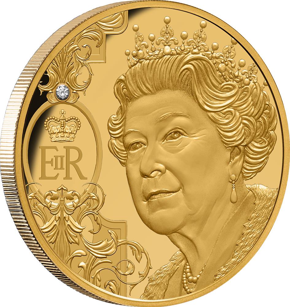 TRIBUTE TO QUEEN ELIZABETH II 1 Oz Gold Coin 100$ Niue 2022 | Mints