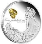 Mints Coins - WEDDING COIN Love 1 Oz Silver Coin 1$ Australia 2022