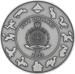 Mints - TANGRAM PUZZLE 2 Oz Silver Coin 5$ Niue 2023