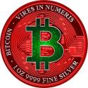 Mints Coins - GREEN BLOCKCHAIN BITCOIN PowerChrome Red 1 Oz Silver Coin 2$ Niue 2022