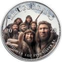 Mints Coins - NEANDERTHALS Selfies From History Krugerrand 1 Oz Silver Coin 1 Rand South Africa 2023
