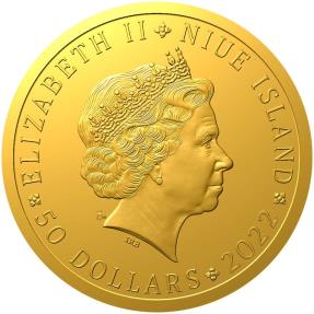 Mints - NEFERTITI Femme Fatale 1 Oz Gold Coin 50$ Niue 2022