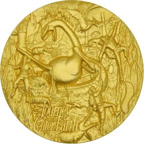 JOURNEY TO THE CENTER OF THE EARTH Jules Verne Gilded 3 Oz Silver