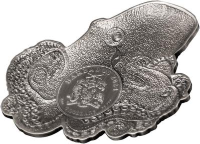 OCTOPUS 3 Oz Silver Coin 5$ Barbados 2024 | Mints
