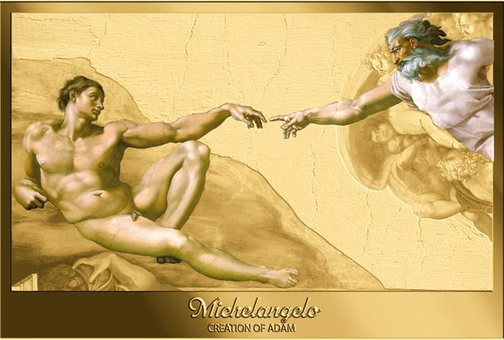 MICHELANGELO 550th Birthday 1/10 Oz Gold Coin 10000 Francs