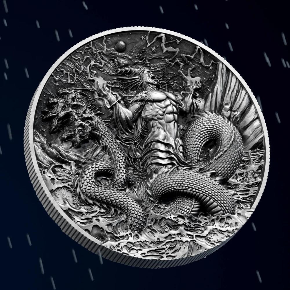 天賞堂　「ㇰ5000」 THURSDAY 7 Days Buddha 1 Oz Silver Coin 5000 Francs Chad 2024