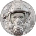 Mints Coins - FIREFIGHTER Real Heroes 1 Oz Platinum Coin 250$ Cook Islands 2021