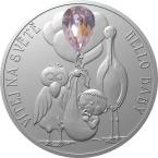 Mints Coins - HELLO BABY Crystal Coin 1 Oz Silver Coin 2$ Niue 2022