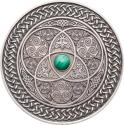 Mints Coins - CELTIC Mandala Art II Malachite High Relief 3 Oz Silver Coin 10$ Fiji 2016
