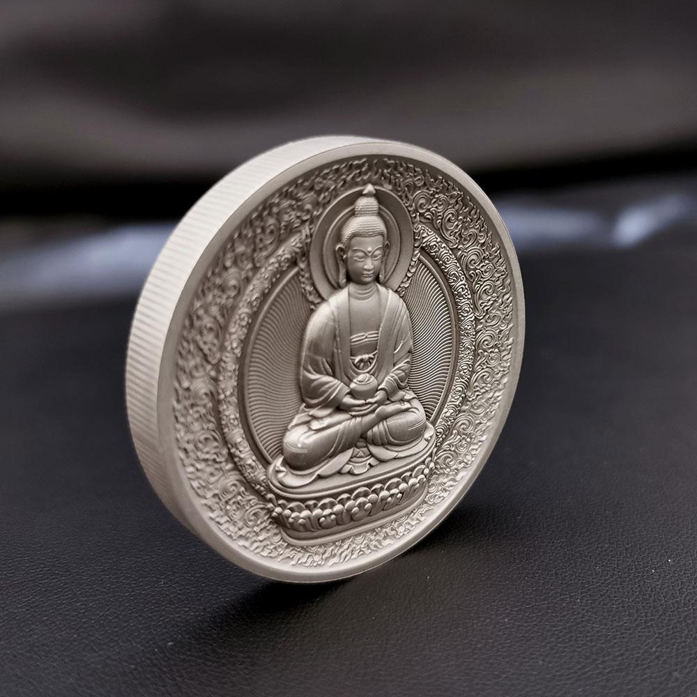 AMITABHA Tibetan Buddhism 2 Oz Silver Coin 5 Tala Samoa 2022 | Mints