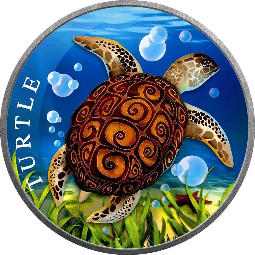TURTLE 1 Oz Silver Coin 2 Niue 2022 Mints