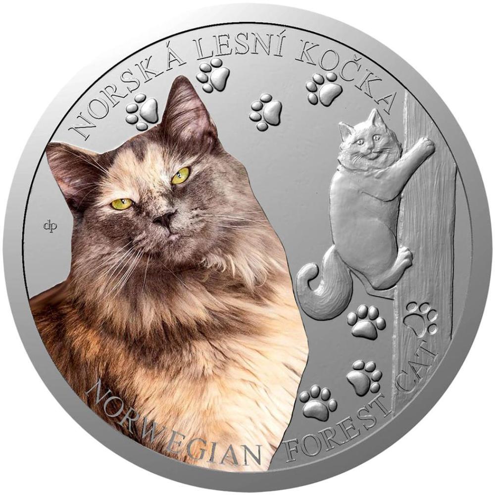 NORWEGIAN FOREST CAT Cat Breeds 1 Oz Silver Coin 1$ Niue 2026
