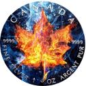 Mints Coins - MAPLE LEAF Ice and Fire 1 Oz Silver Coin 5$ Canada 2019