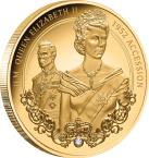 Mints Coins - QUEEN ELIZABETH II ACCESSION 1 Oz Gold Coin 100$ Tokelau 2022