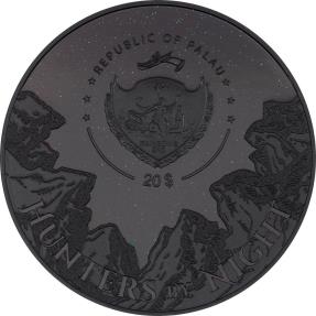 Mints - EAGLE OWL Hunters by Night 5 Oz Silver Coin 20$ Palau 2021