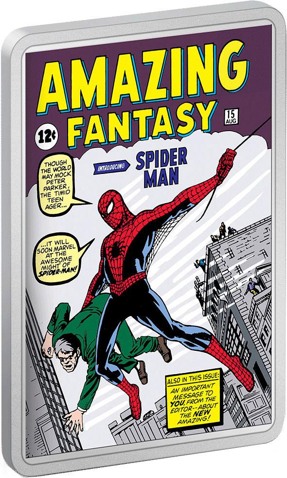 AMAZING FANTASY 15 Spiderman Comix 2 Oz Silver Coin 5$ Niue 2023