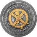 Mints Coins - ANTIKYTHERA MECHANISM Archeology Symbolism Antiqued 3 Oz Silver Coin 20$ Cook Islands 2023