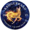 Mints Coins - KRUGERRAND Ice and Fire 1 Oz Silver Coin 1 Rand South Africa 2019