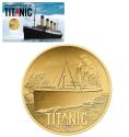 Mints Coins - TITANIC COINCARD 111th Anniversary 1/1000 Oz Gold Coin 3000 Francs Chad 2023