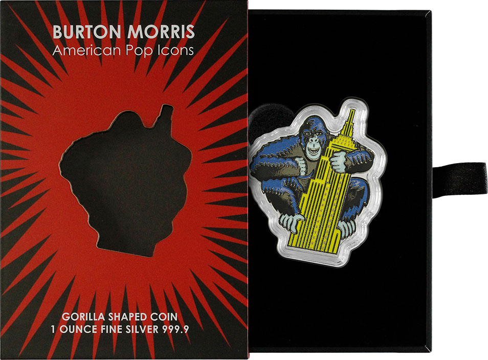 2023 ニウエ 1オンス Burton Morris ゴリラ シルバー 2023 Niue 1 oz