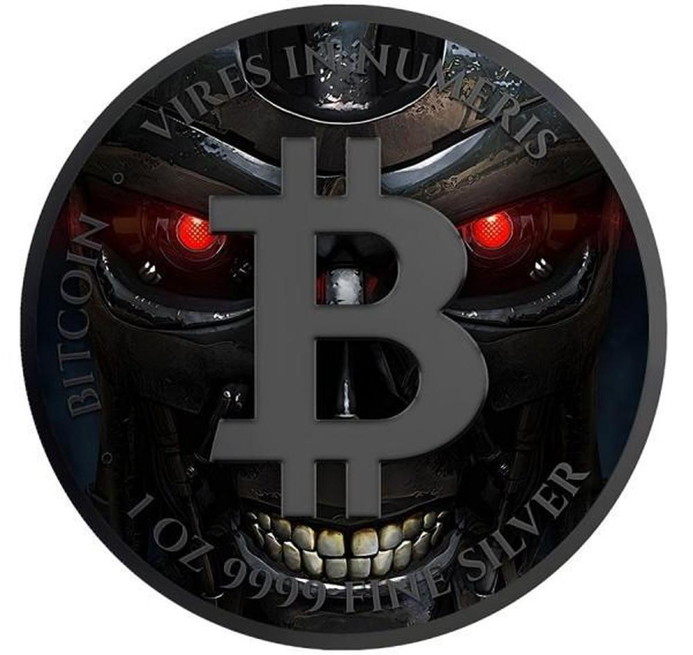 AI CYBORG Bitcoin 1 Oz Silver Coin 2$ Niue 2024 | Mints