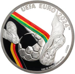 UEFA EURO FOOTBALL Proof Silver Coin 11€ Euro Portugal 2024 | Mints