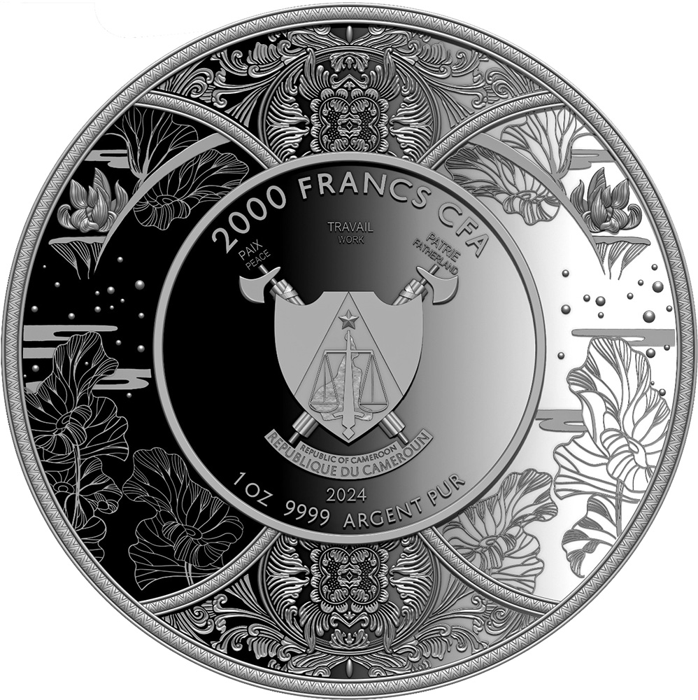 COMANCHE Tribal Spirit 2 Oz Silver Coin 2000 Francs Cameroon 2024